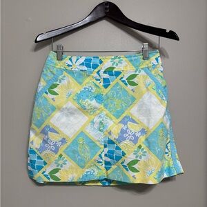 Lilly Pulitzer Vintage Octopus Patchwork Skirt. Womens size 4